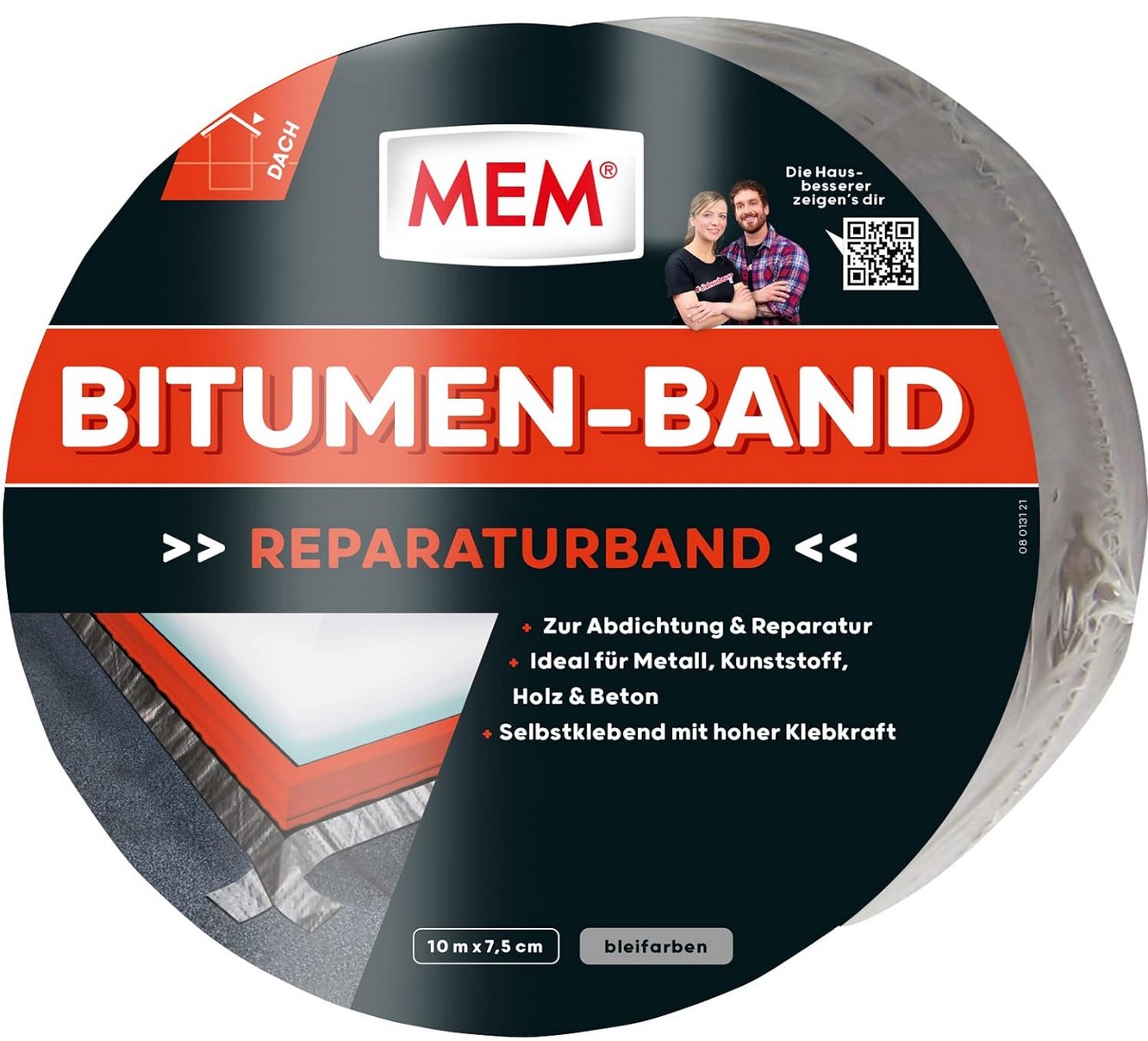 Mem - Bitumenband Bleifarben 7,5cmx10m