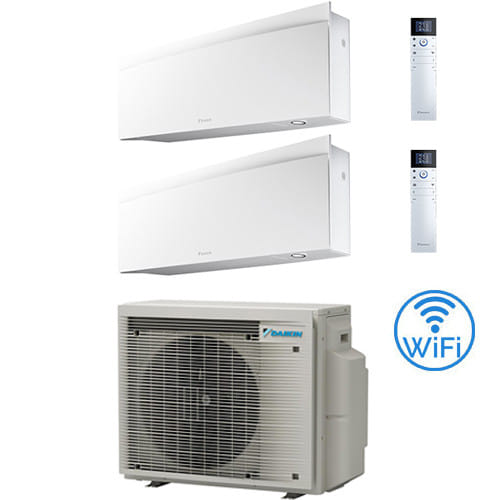 Daikin - Climatizzatore Garanzia Italia Emura Dual Split Inverter Wifi 7000 + 7000 Btu Con U.e. 2mxm40a9 Classe A+++/a++ Novita' 2024