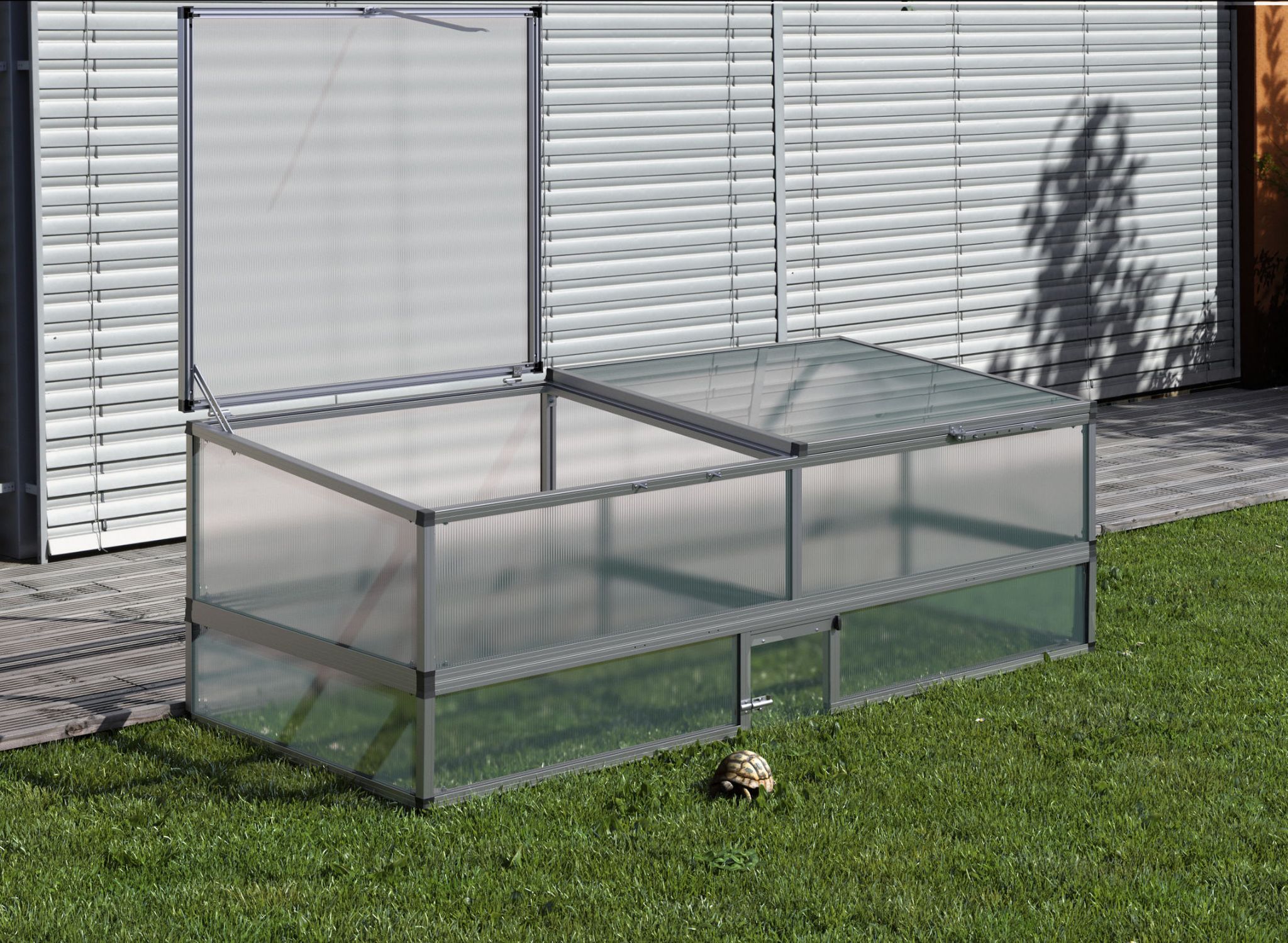 KGT Schildkröten-Unterbau für Frühbeet »Frühbeet 210«, BxLxH: 205 x 91 x 26 cm, Aluminium - silberfarben - Image 3
