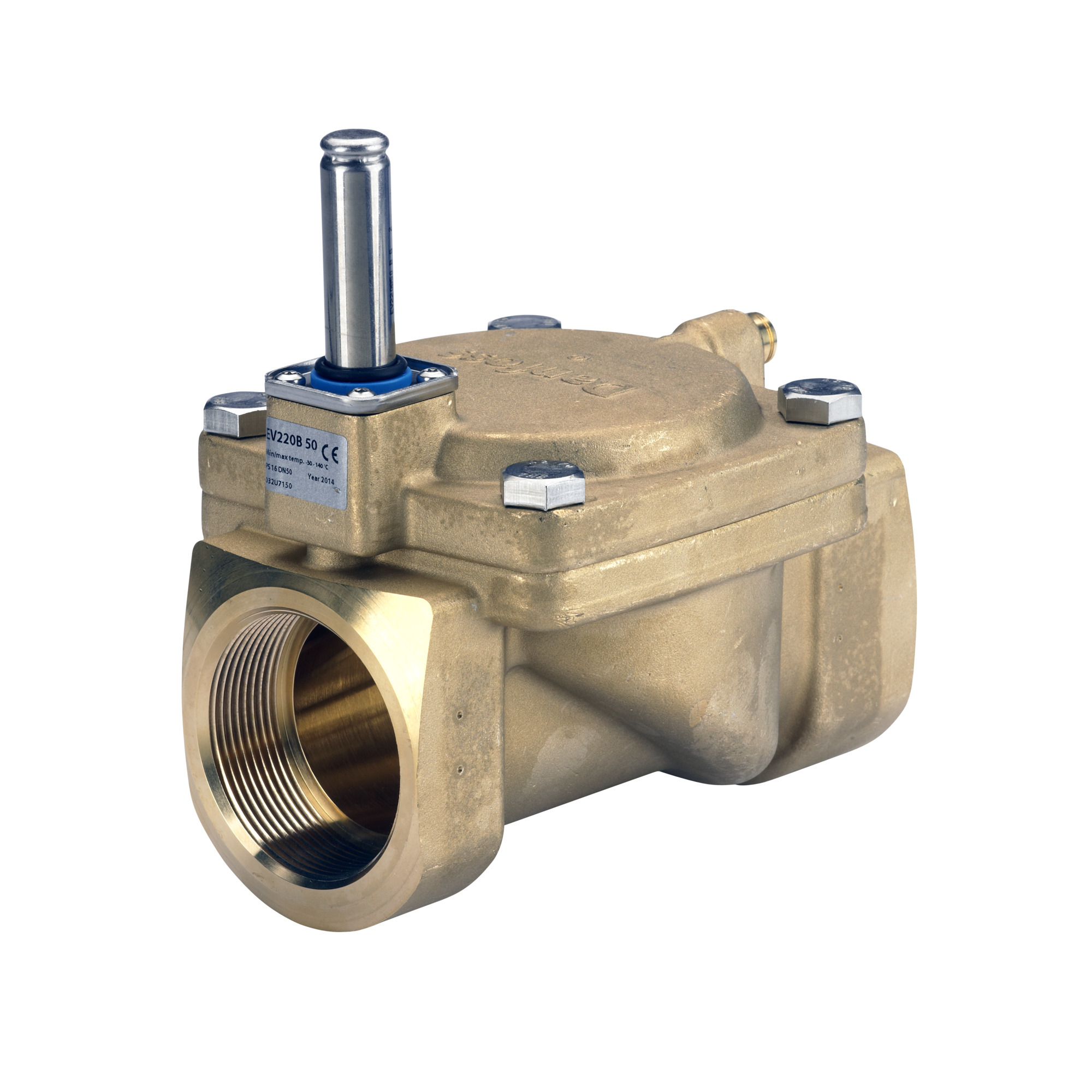 Le Sanitaire Danfoss Magnetventilgehäuse Eckventil 220B 50G G 2, Kvs 40,0, Servogesteuert, Nc, 032U7150