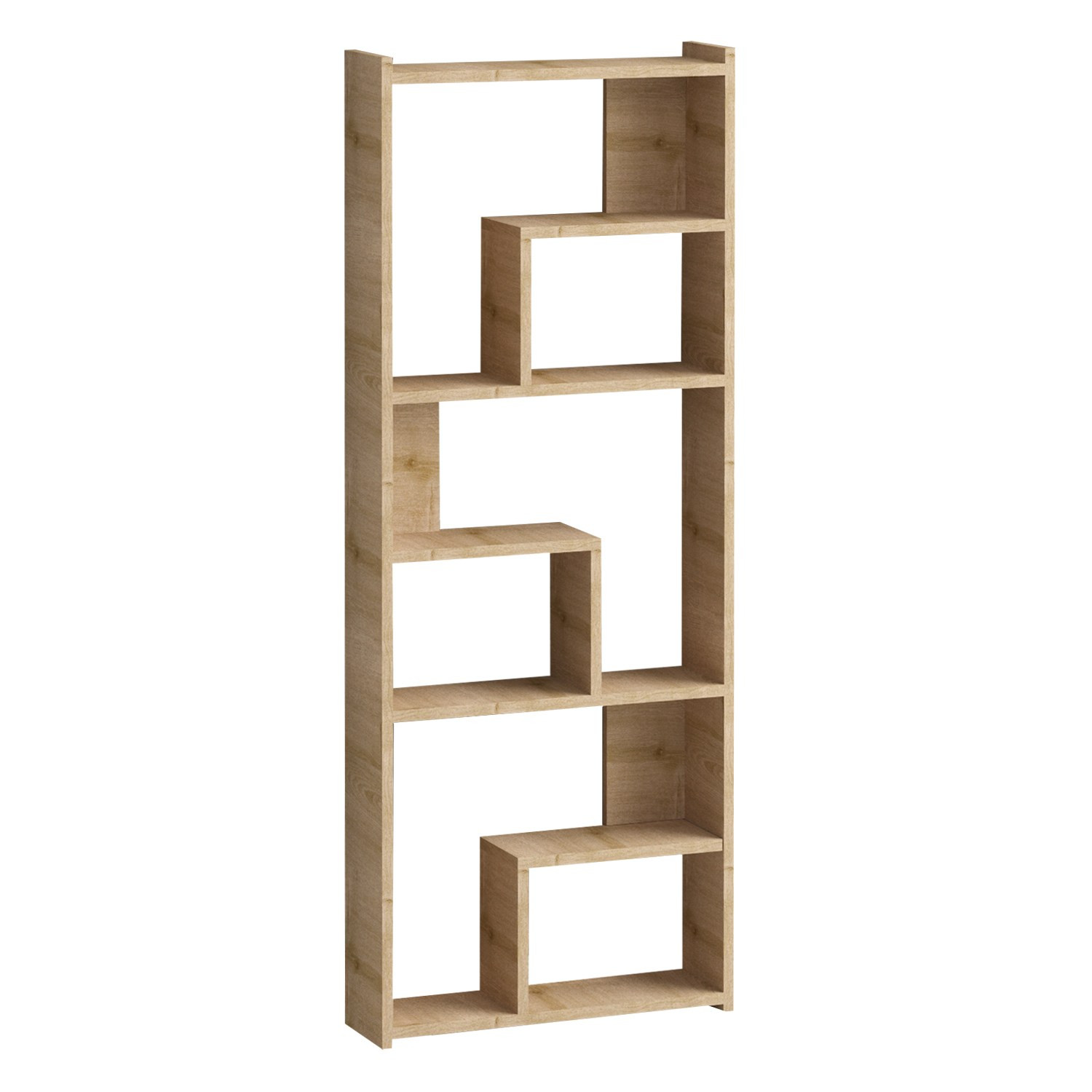 Mobilier1 Holz Bücherregal "megg" - 60 X 15 X 150 Cm - Eiche