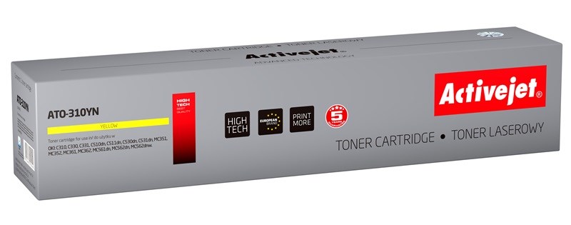 Activejet Gelb -Toner Für Oki 44469704, Neu, Ato-310Yn