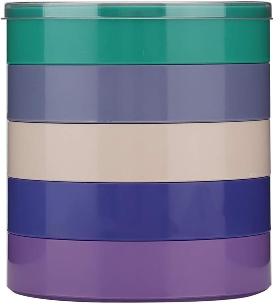 Boîte de rangement de pièces de montre à 5 couches, cloisons amovibles, plastique imperméable