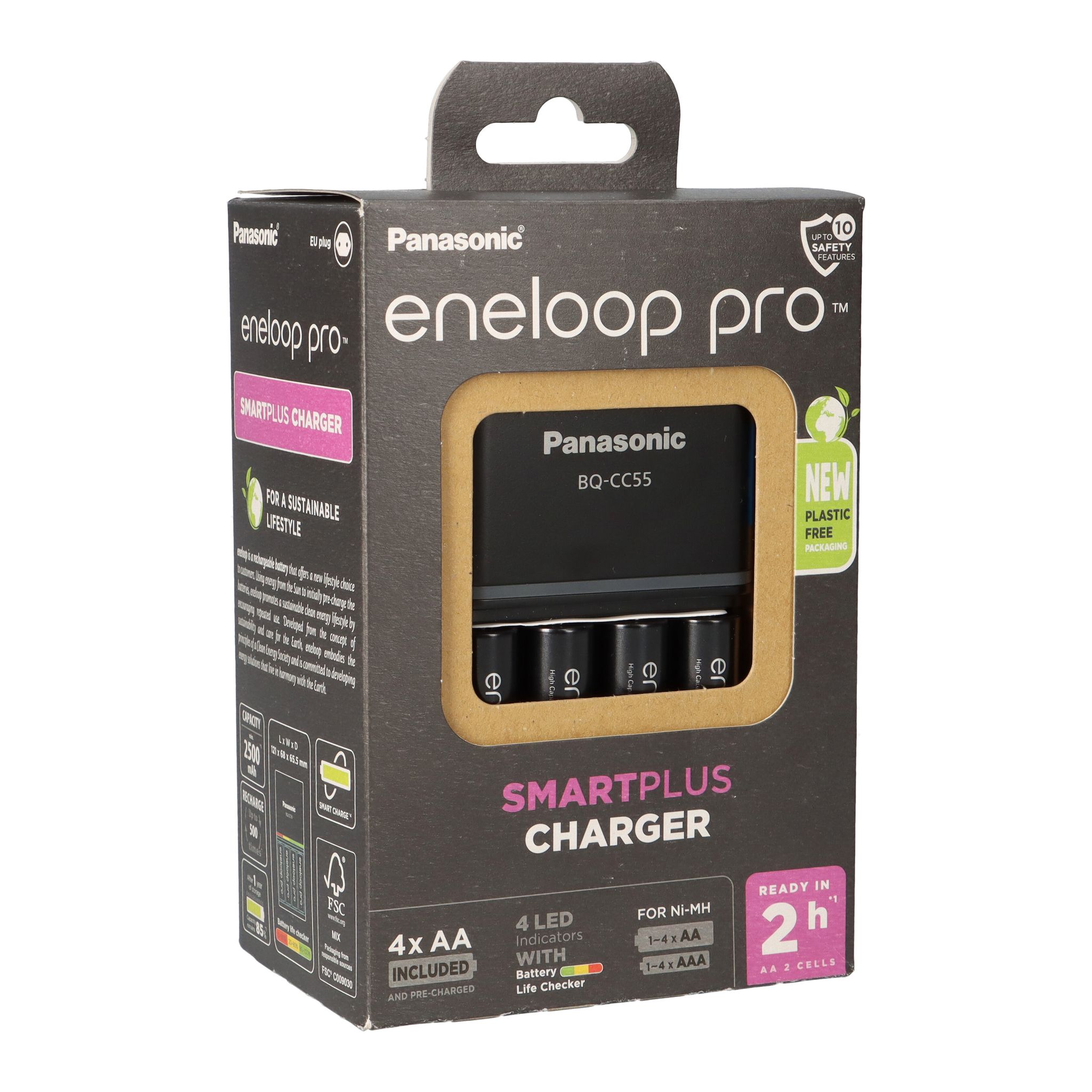 Panasonic eneloop pro Smart & Quick Charger BQ-CC55 (4 Stk., AA, Ladegerät inkl. Akku), Akku Ladegerät - Bild 6