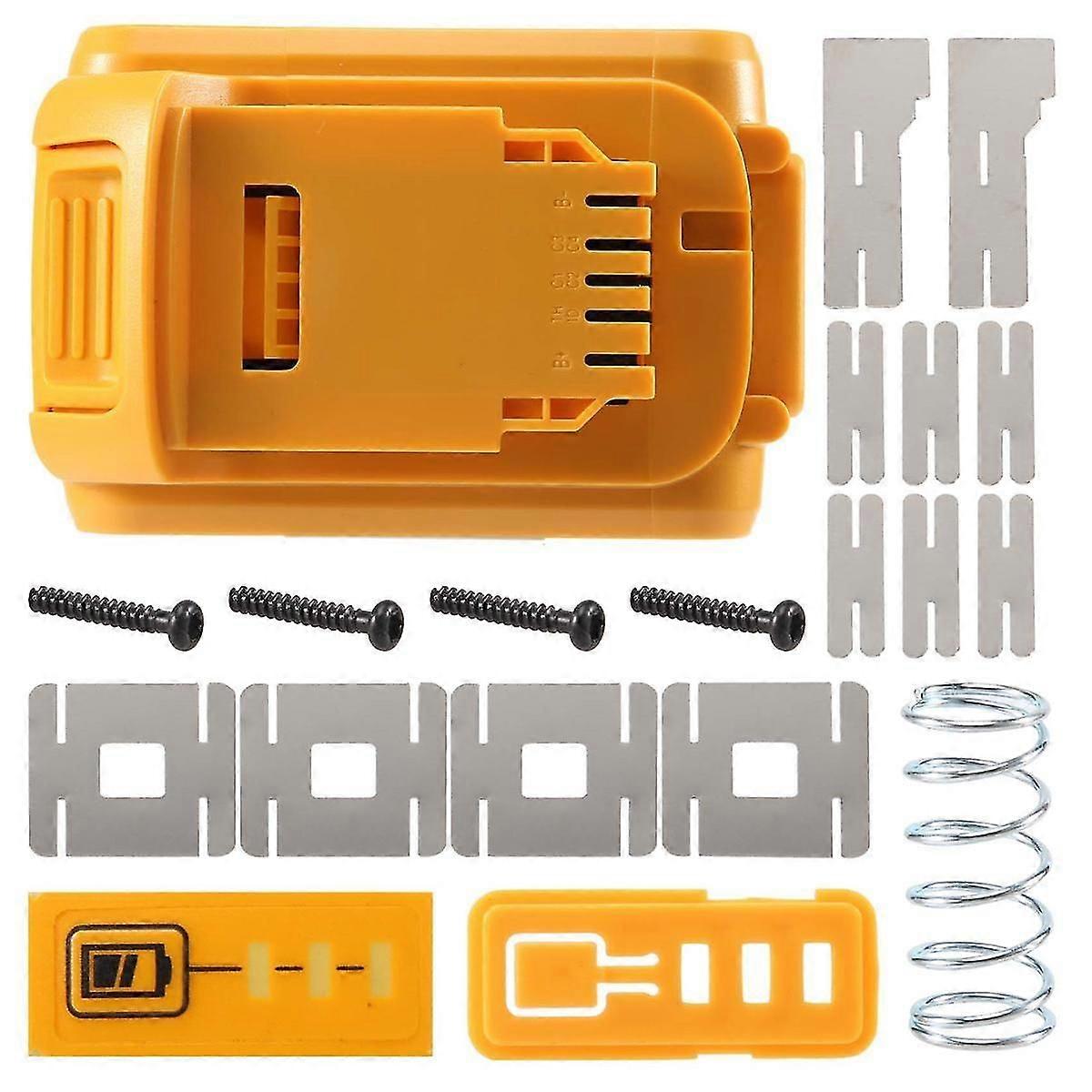 Boîtier pour batteries lithium-ion 18 V et 20 V, plastique noir, 5 accumulateurs 18650