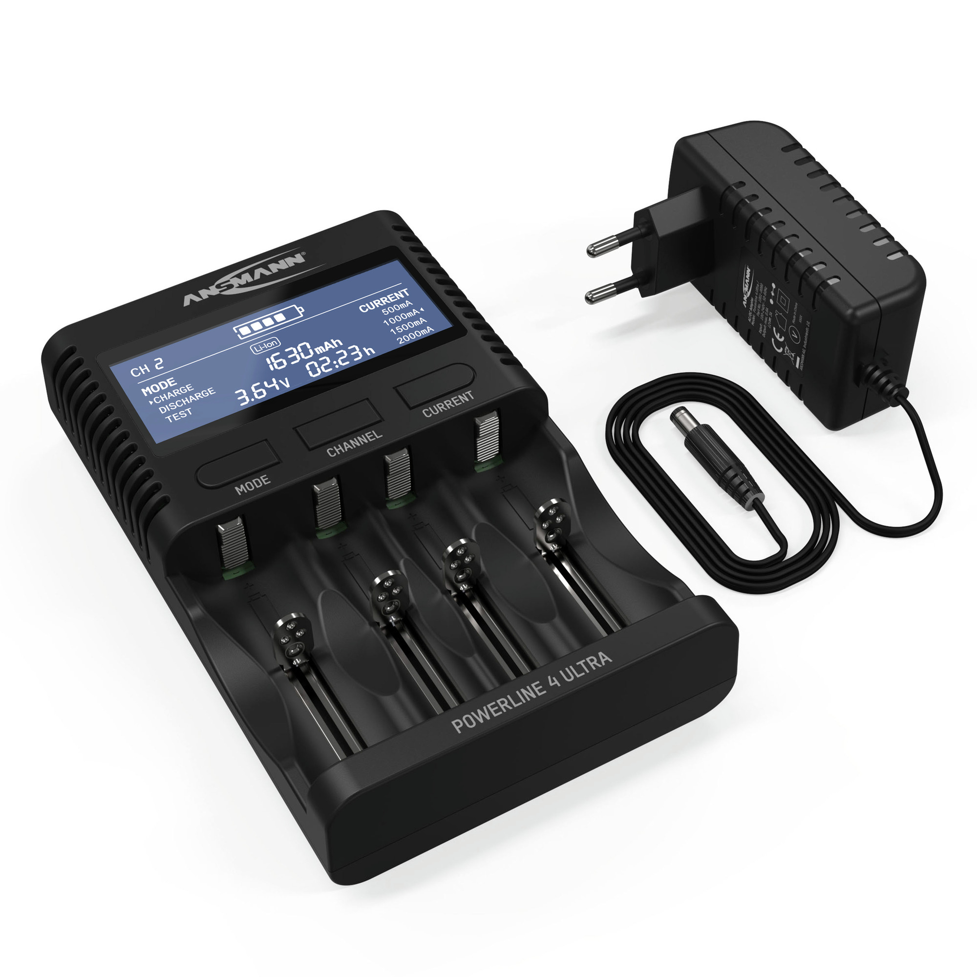 Ansmann - Akku Ladegerät Für Nimh Und Li-ion Akkus, Usb Anschluss