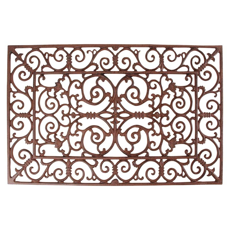 Paillasson Rectangle En Fonte 73 X 46,5 Cm – Couleur Marron – Pour