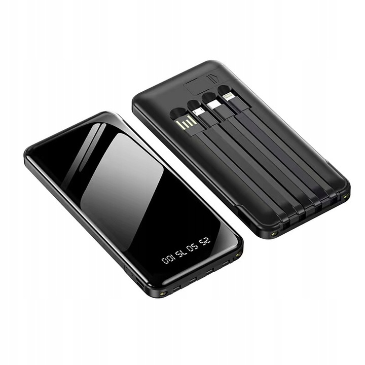 Powerbank 20000 Mah Usb + Cavi Di Ricarica Usb Type-c Lightning Micro-usb