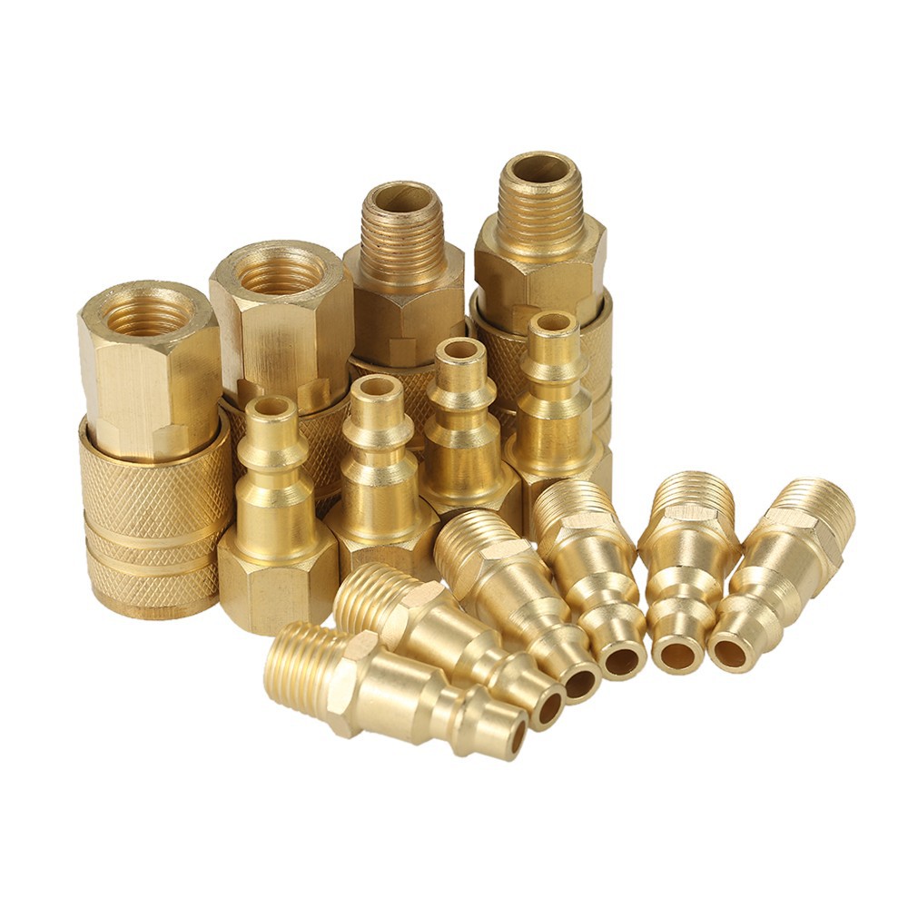 Raccordo Per Tubo Dell'aria, Presa D'Aria E Kit Accoppiatore A Connessione Rapida Npt Da 1/4 Pollici, Modello I/m, Kit Di Montaggio Per Compressore D'Aria 14 Pezzi OEM