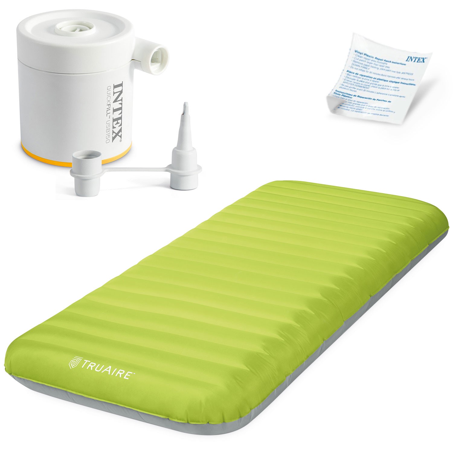 Intex Luftbett "Camping-Matratze Truaire Dura-Beam mit USB150 Pumpe" mit Aufbewahrungs-Tasche