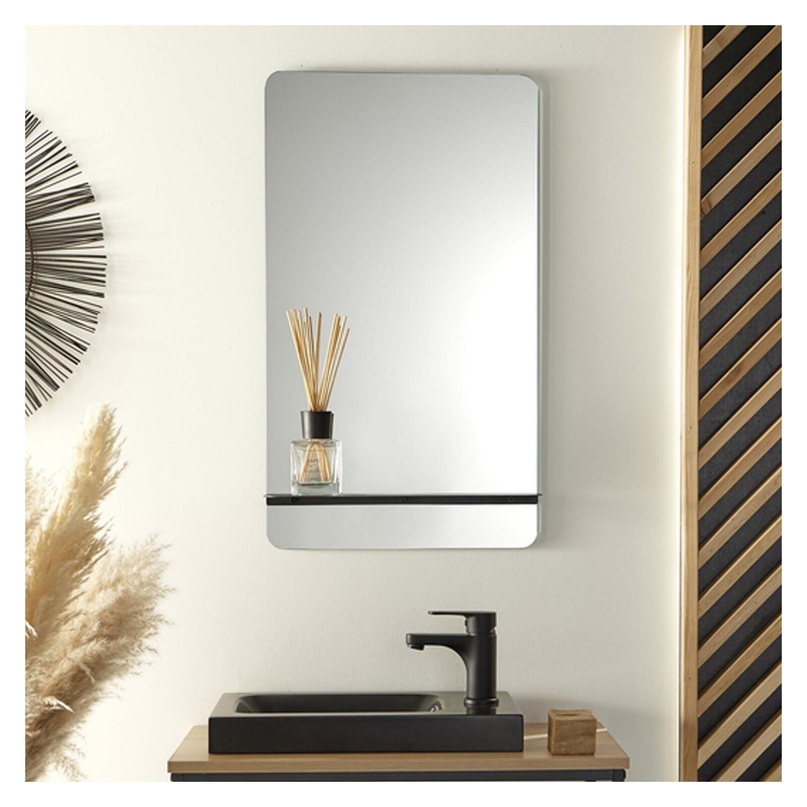 Mob-in - Miroir Avec Tablette En Métal 40x70cm