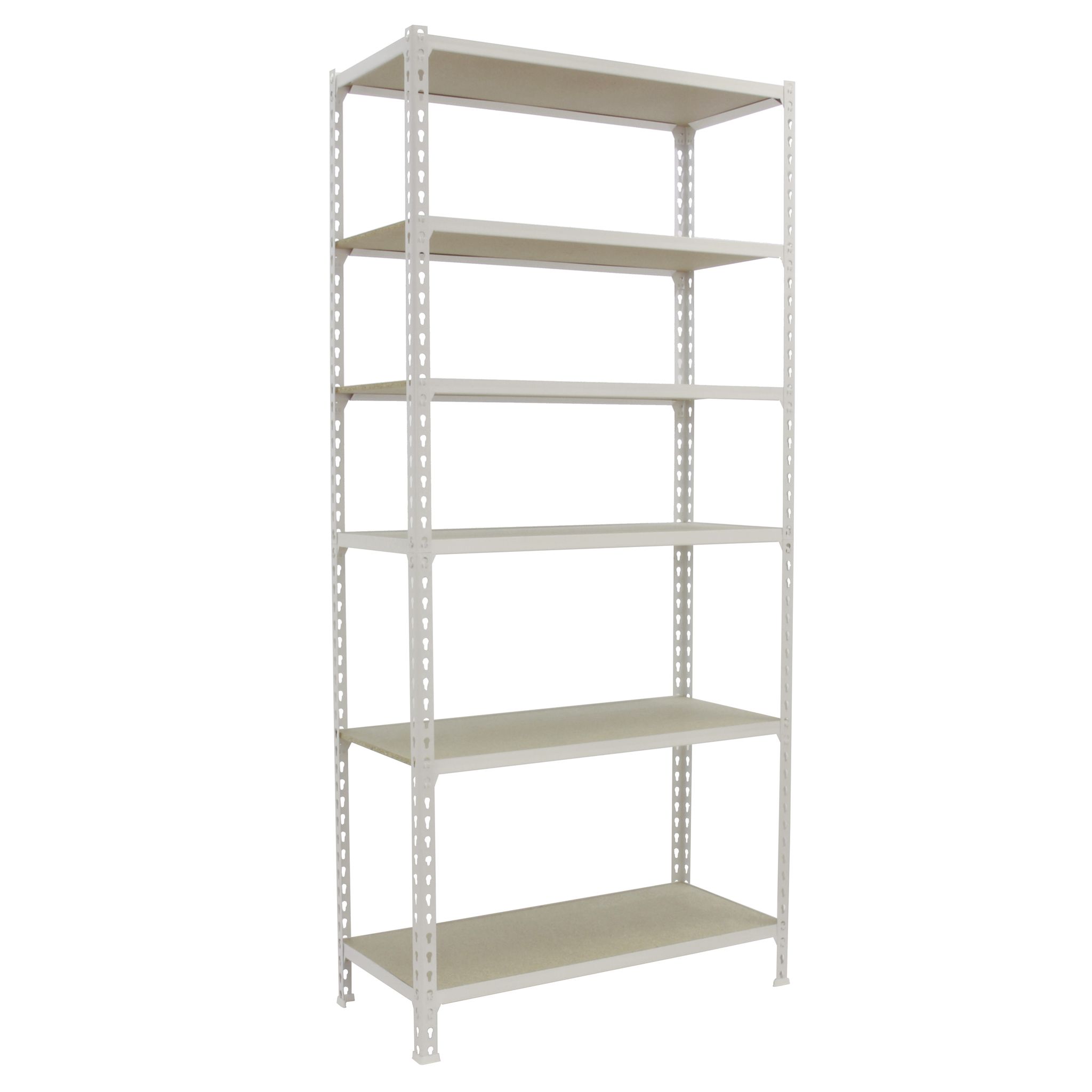 Simonrack Weiß Maderclick Metallregal Und Holz 6 Ebenen