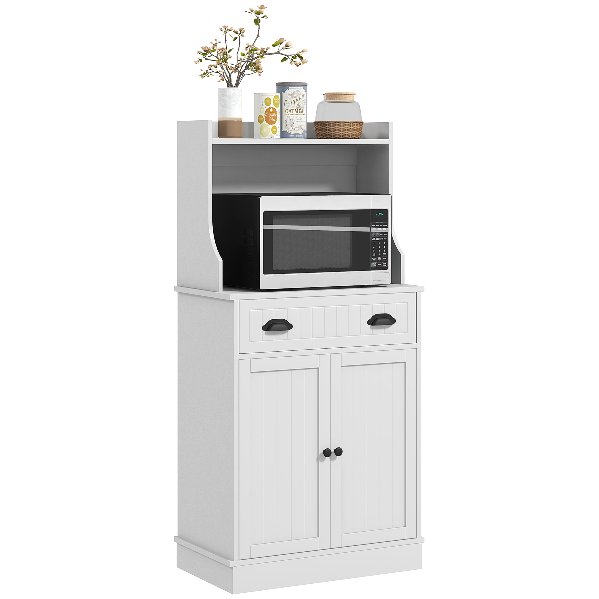 Meuble Micro-ondes - Rangement Cuisine - 2 Portes