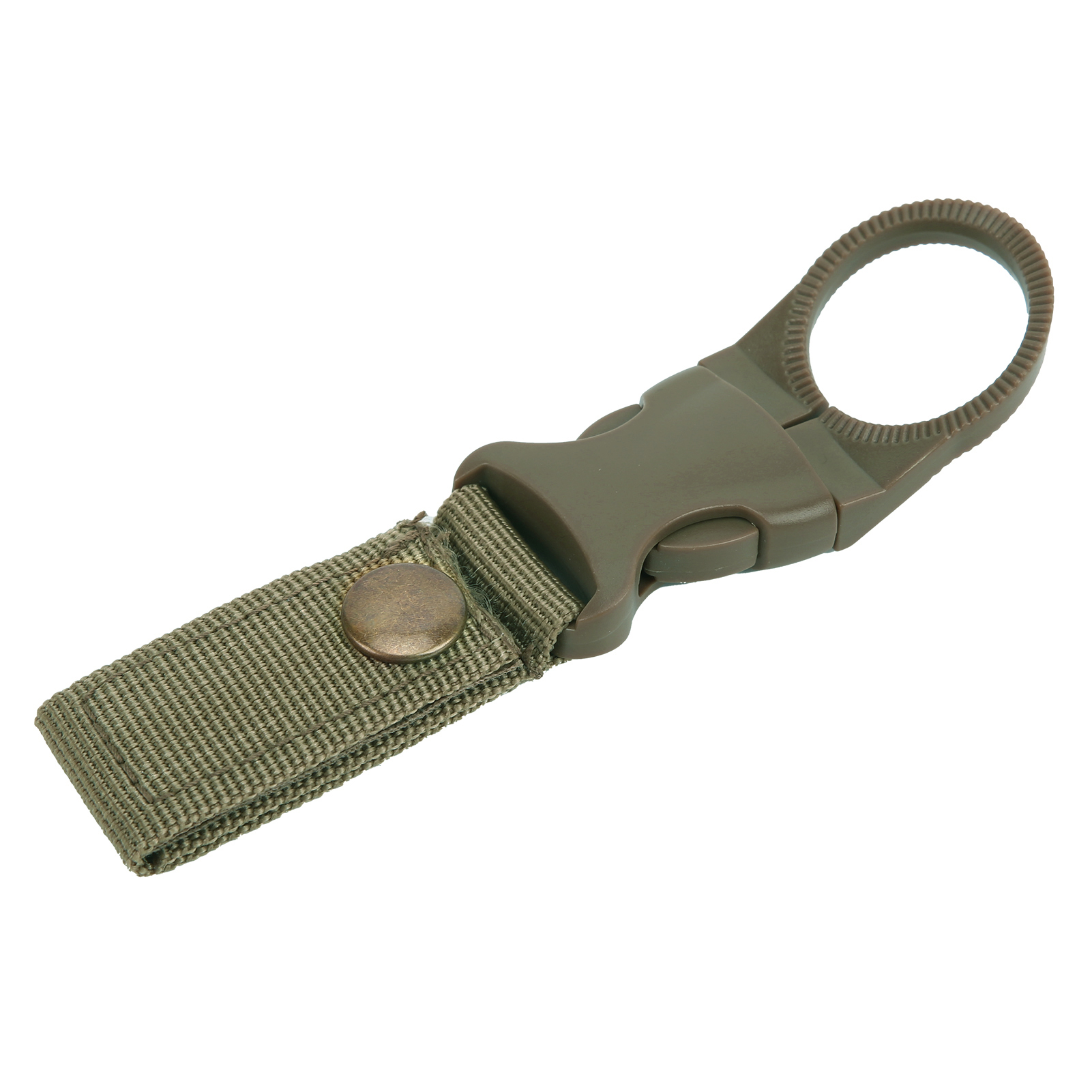 Clip porte-gourde de ceinture en sangle PP, fixation sac à dos, vert armée