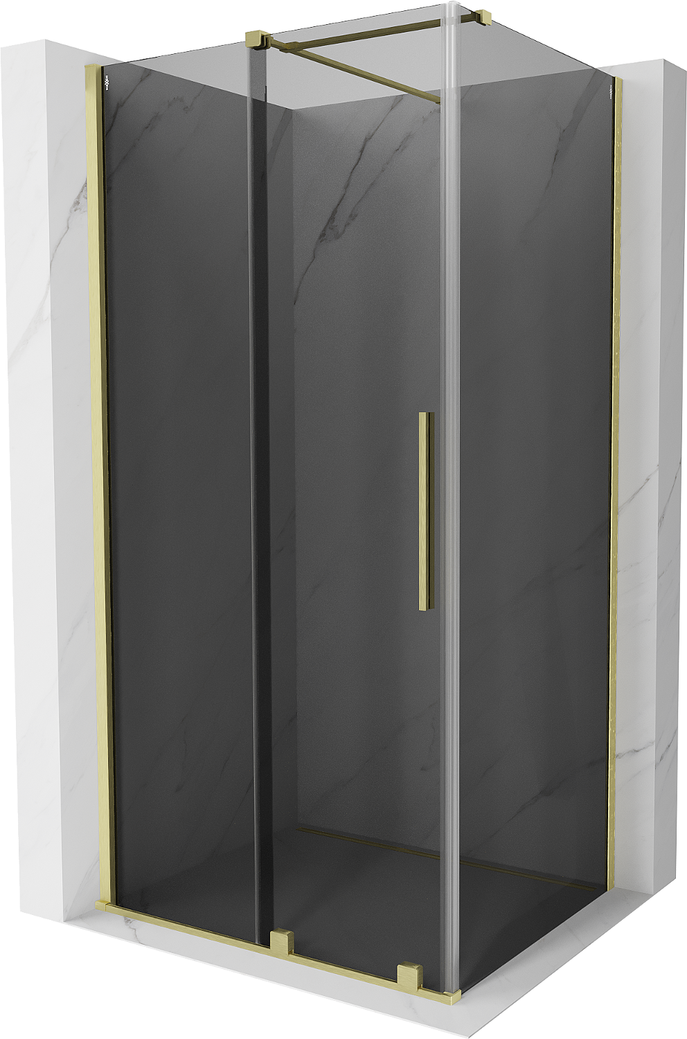 Mexen Velar Cabina Doccia Scorrevole 110 X 90 Cm, Grafite, Oro Spaz...