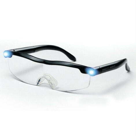 Lunettes de lecture à loupe LED rechargeable, grossissement 160 %, pour travaux de précision