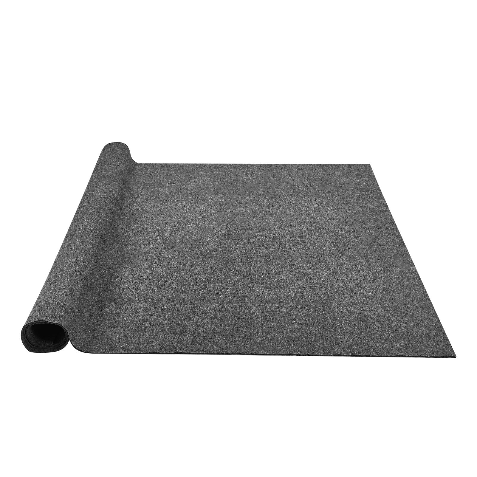 Tapis antidérapant double face feutre polyester et latex, 2' x 8' (7,875'), épaisseur 6 mm, gris foncé