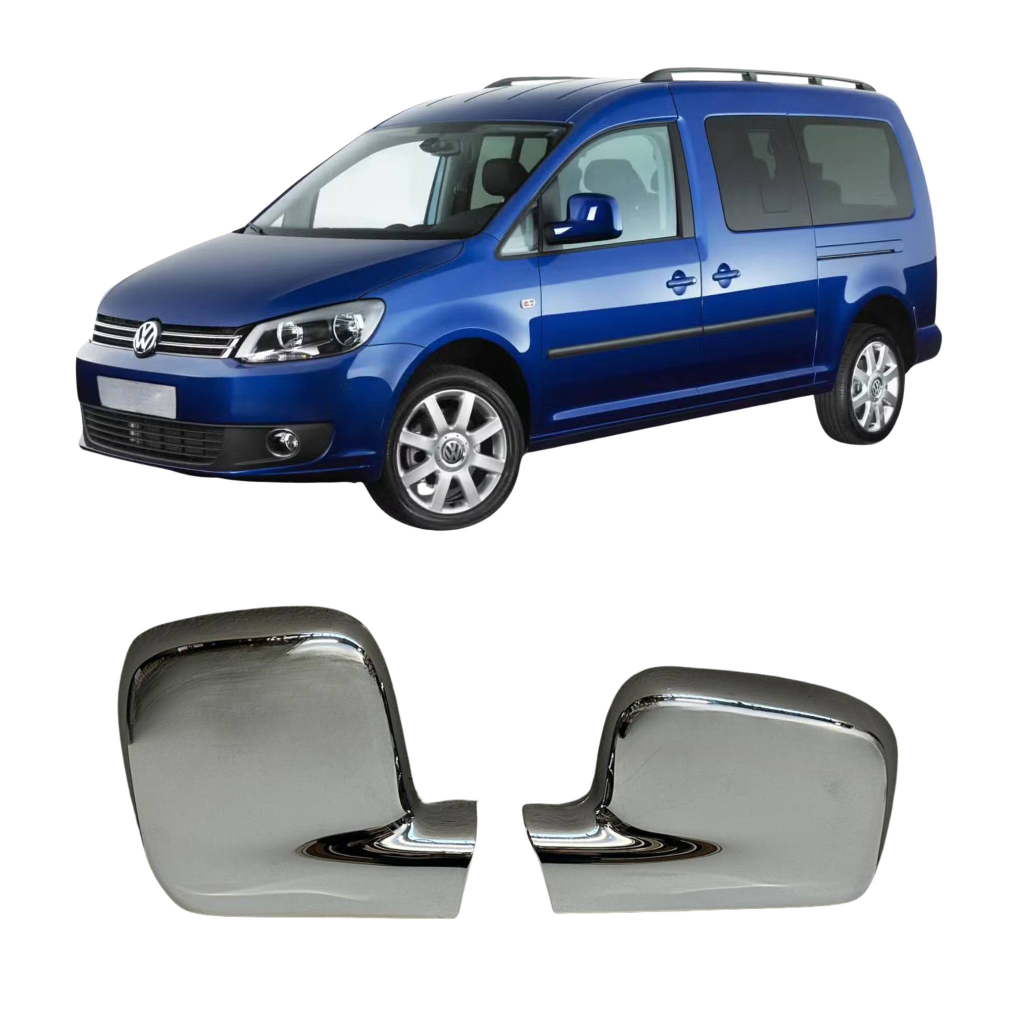 Oem Spiegelkappen, Abs-Kunststoff, Chrom, Volkswagen Caddy 2004-2014 5906800950864