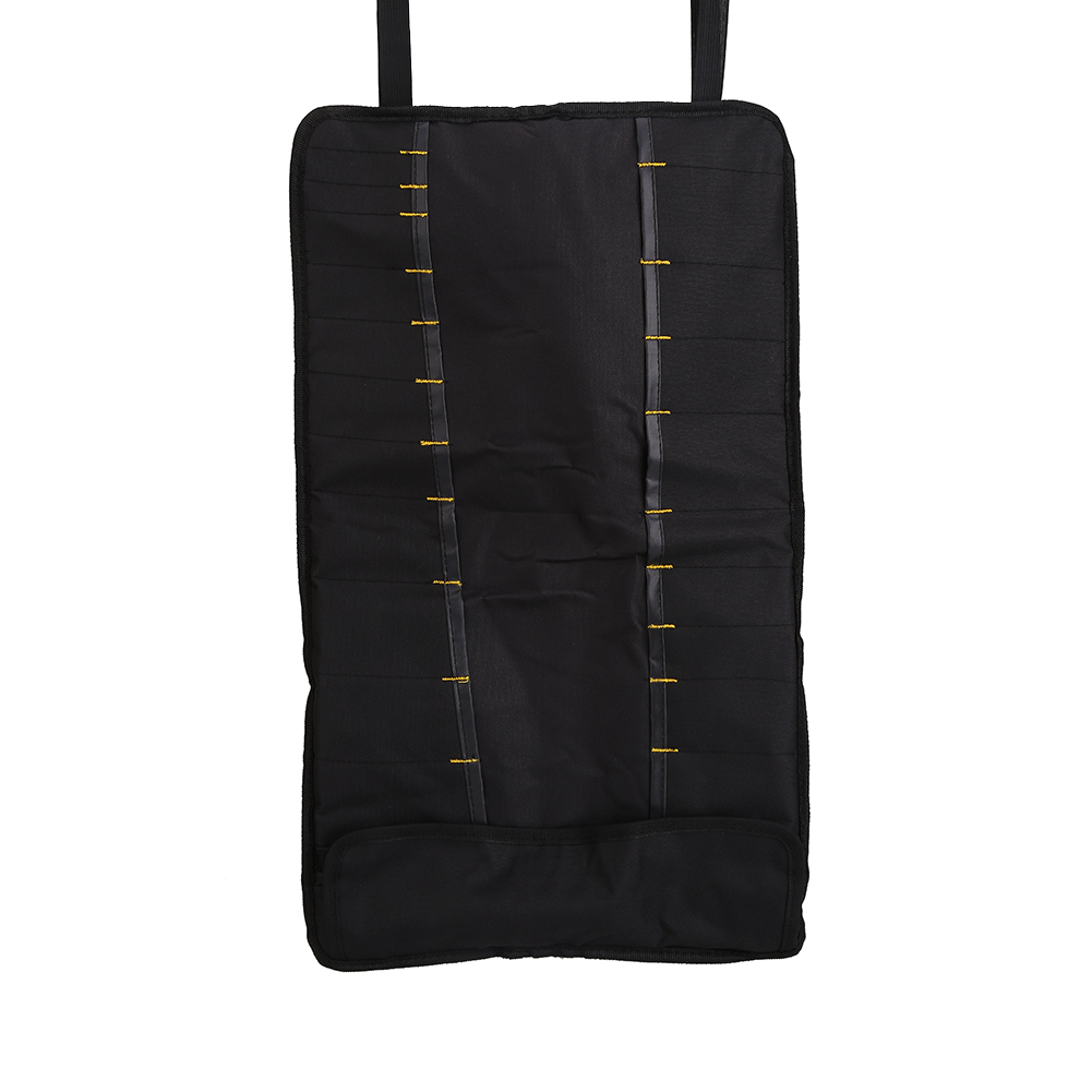 Sac à outils roulant en tissu Oxford, 22 poches et pochette pour prise électrique, 58 x 34 cm