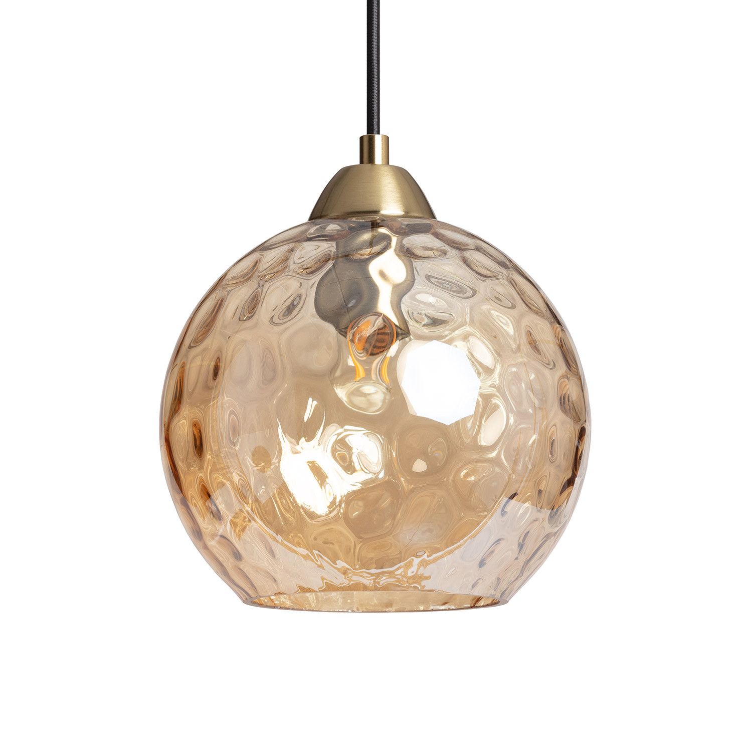 Ledkia – Suspension Crystal Cornelio Ambre – Métal Et Verre – Abat-jour