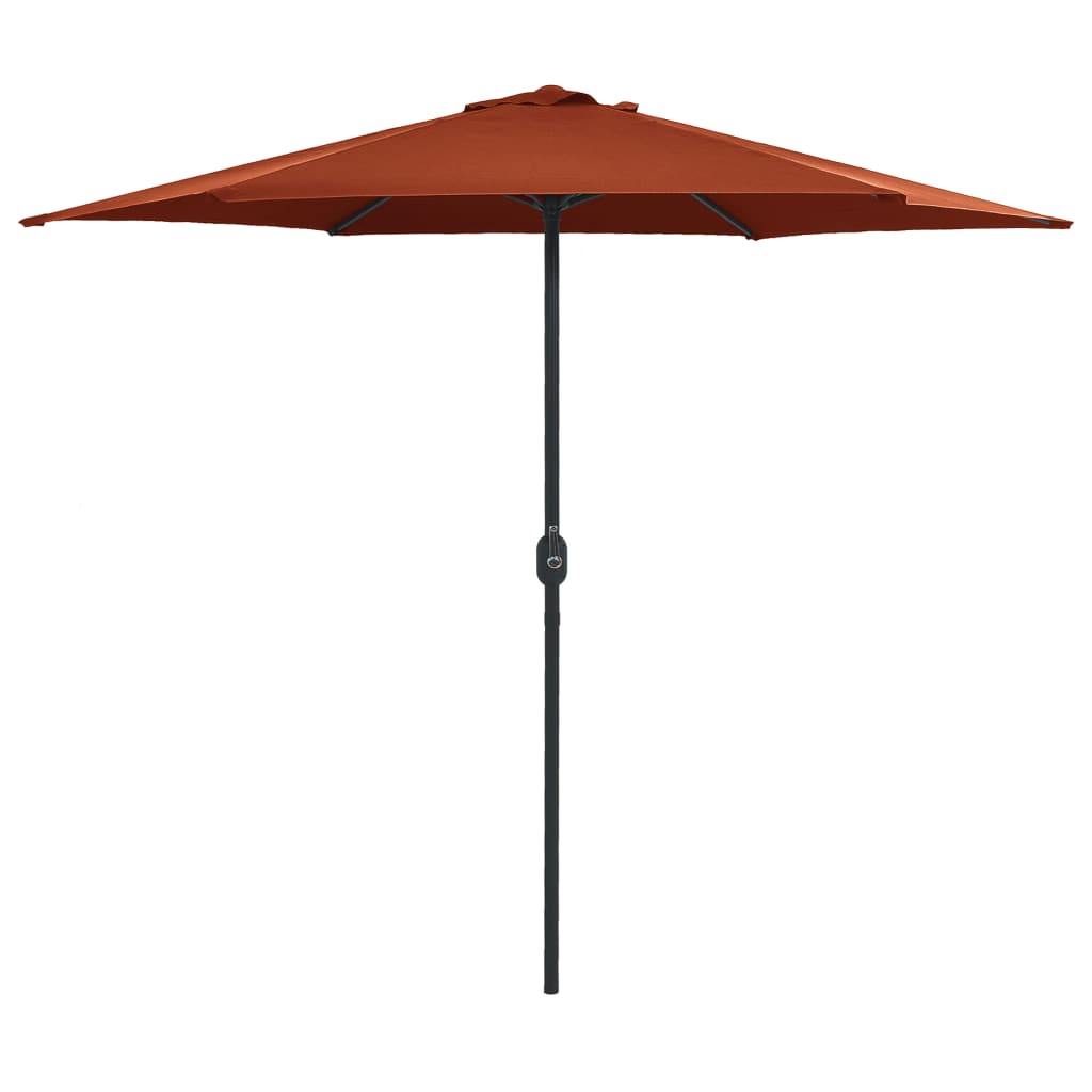 Vidaxl Parasol De Jardin Et Mât En Aluminium 270x246 Cm Terre Cuite