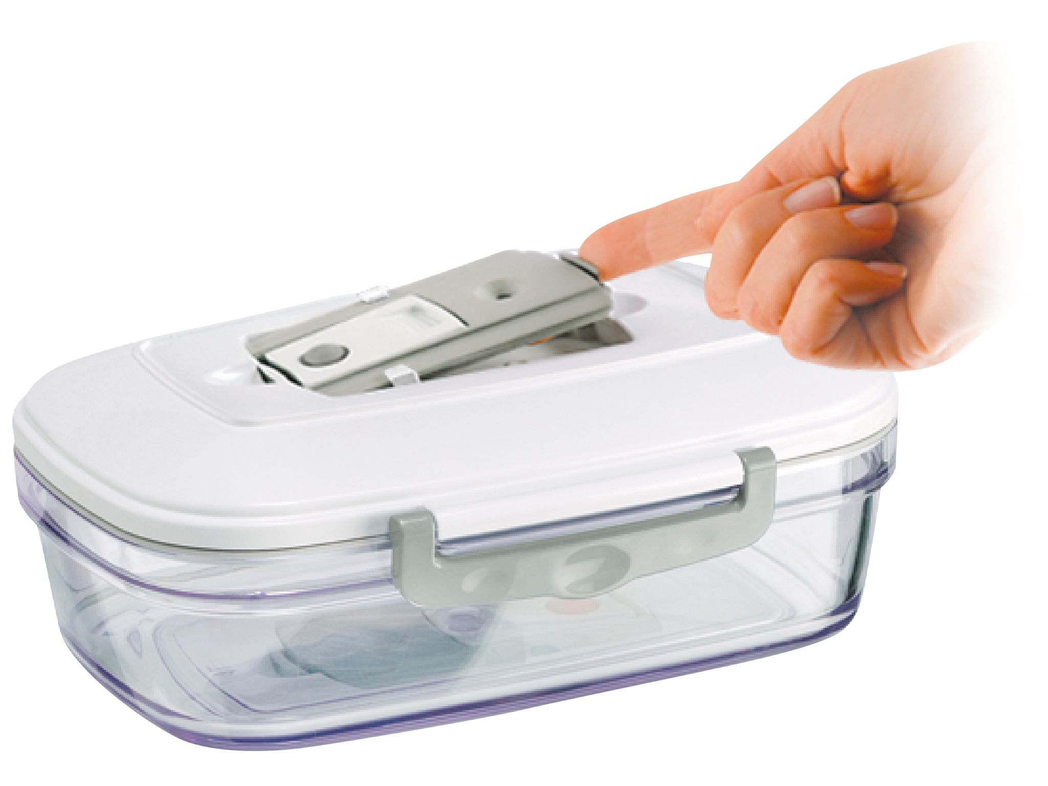 Magic Vac Transparent/Weiss Familiy 1 L Vakuumbehälter, Vorratsbehälter, - Bild 3