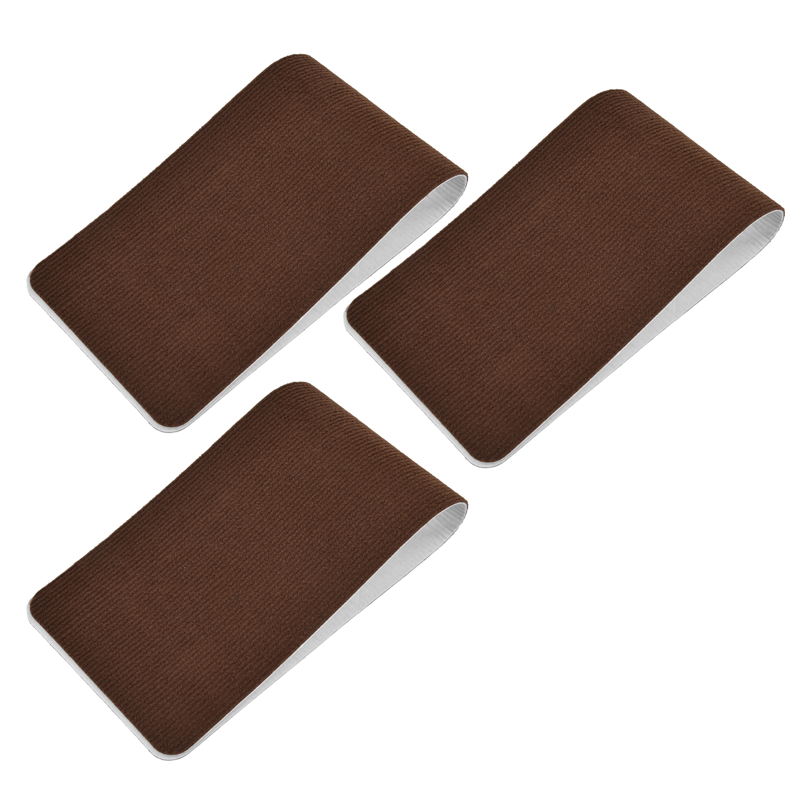 Tapis d'escalier antidérapants autocollants en fibre de polyester, 20,5 x 76 cm, lot de 15