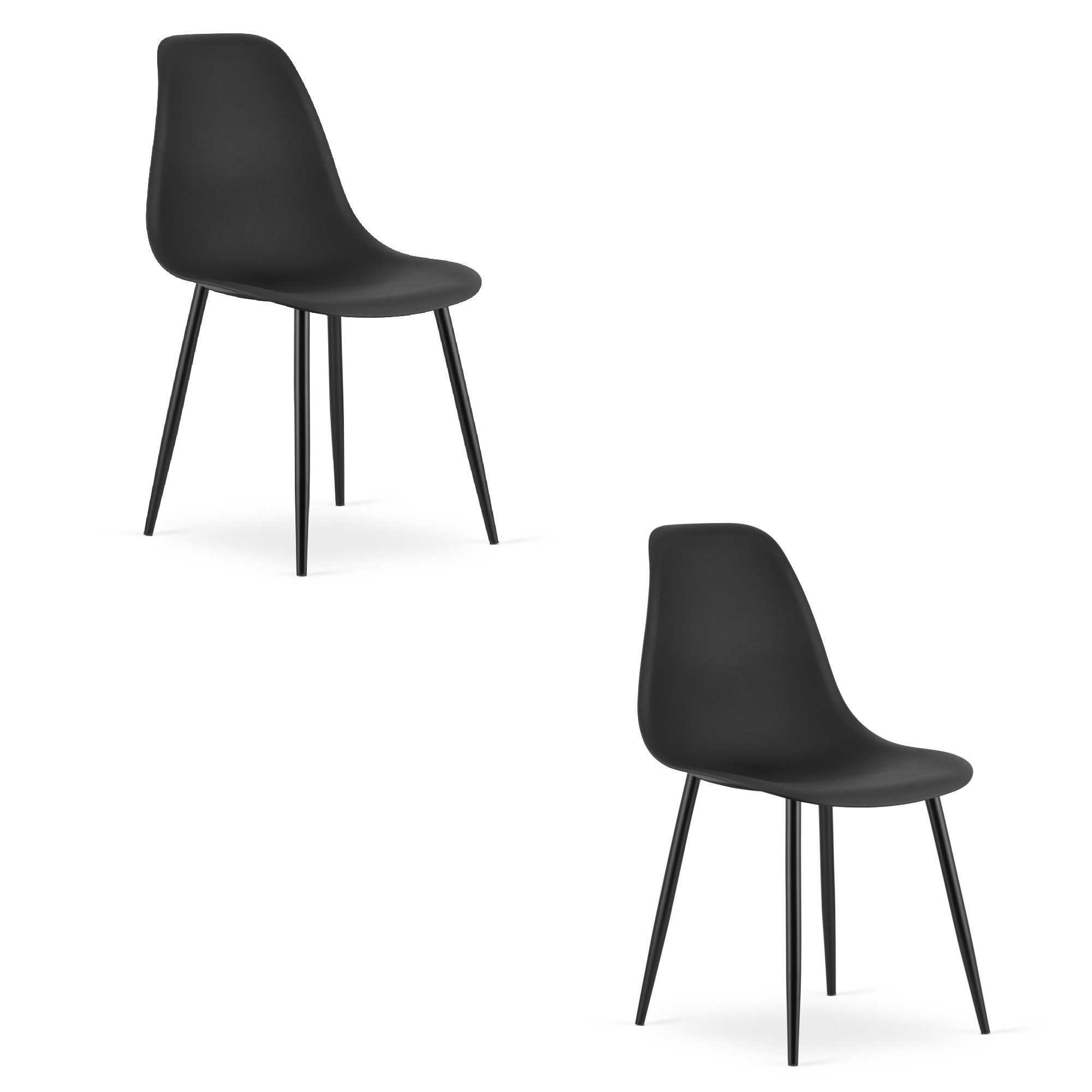 Chaise Wat Noire / Pieds Noirs X 2