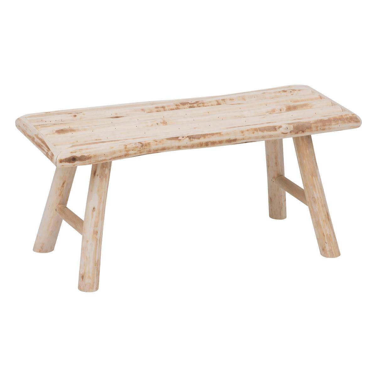 Atmosphera Créateur d'intérieur - Banc en Bois "Woody" 70cm Beige