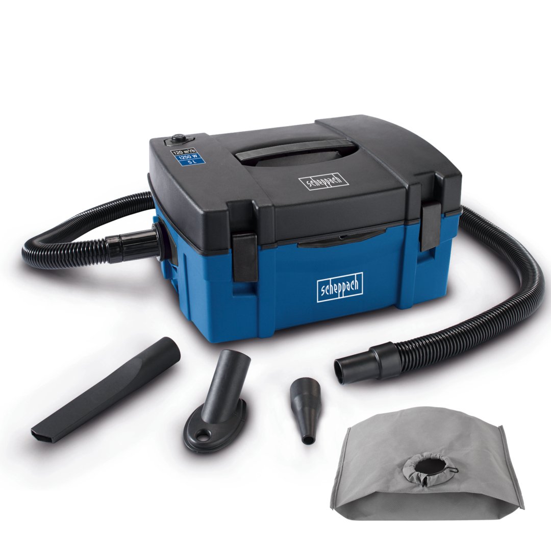 Scheppach - Absauganlage Hd2p 1250w Kunststoffgehäuse Inkl. Bohr-absaugdüse & Saug-blasdüse