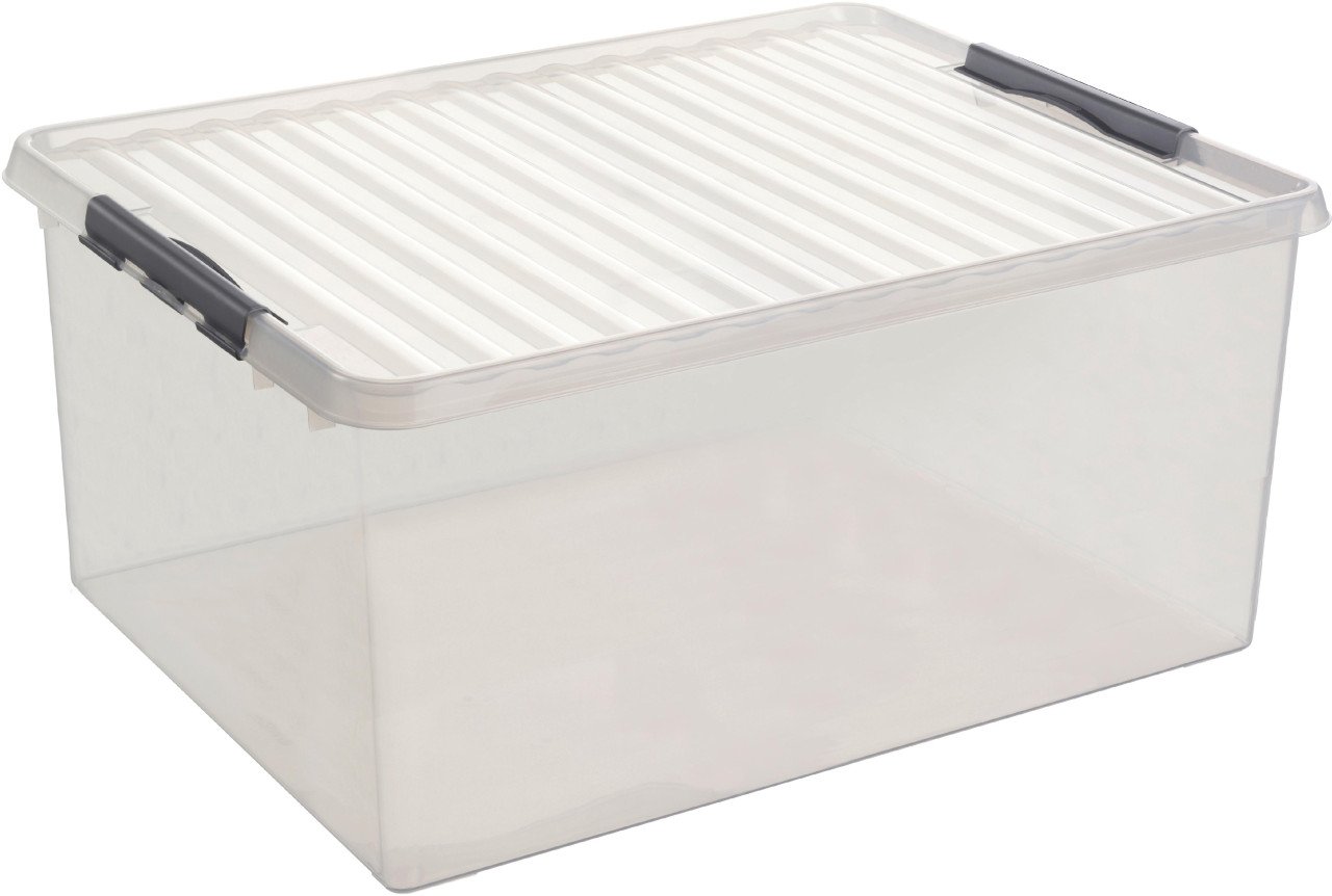 Sunware Transparent Kunststoff-Box Q-Line 120L Mit Deckel Aufbewahrungsbox Box