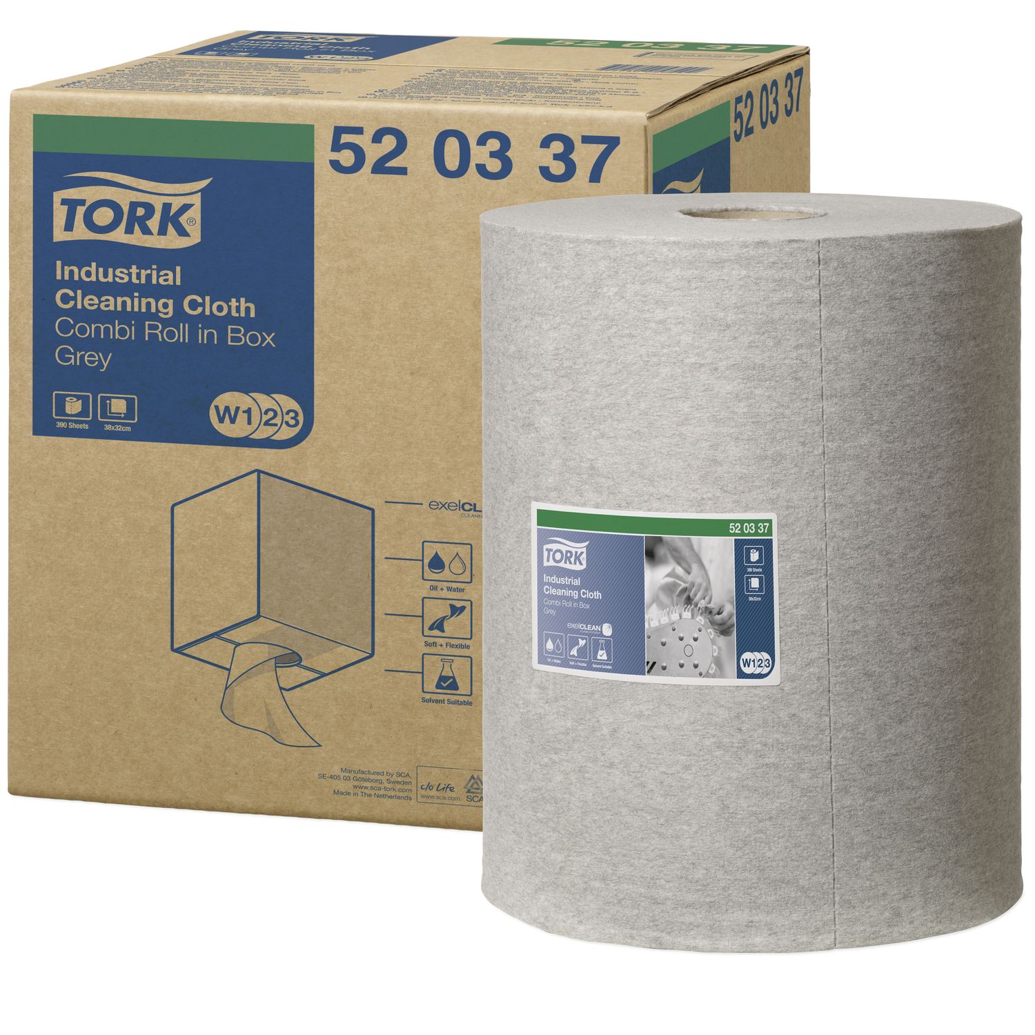 Tork Grau Cleaning Cloth Grey 1X390, Haushaltspapier, - Image 3