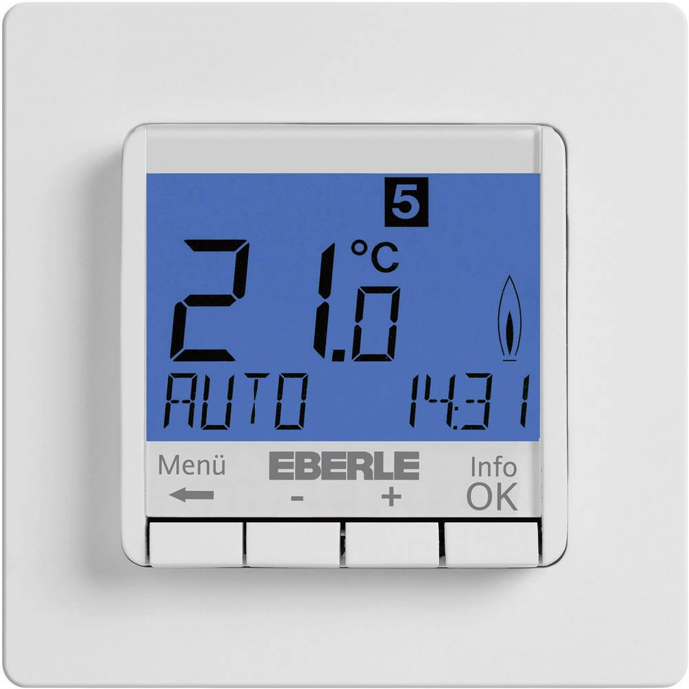 Eberle 527 8103 55 100 FIT-3R Indoor Thermostat, 7-Day, Flush Mount