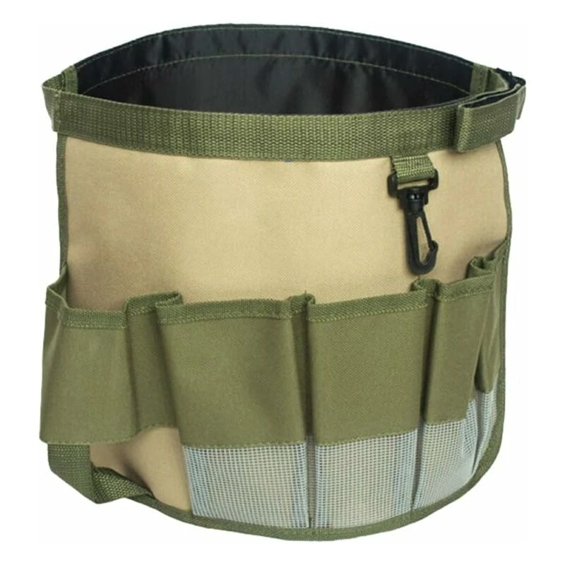 Ceinture porte-outils pliable en Oxford 600D avec poches transparentes, 35 x 27 cm