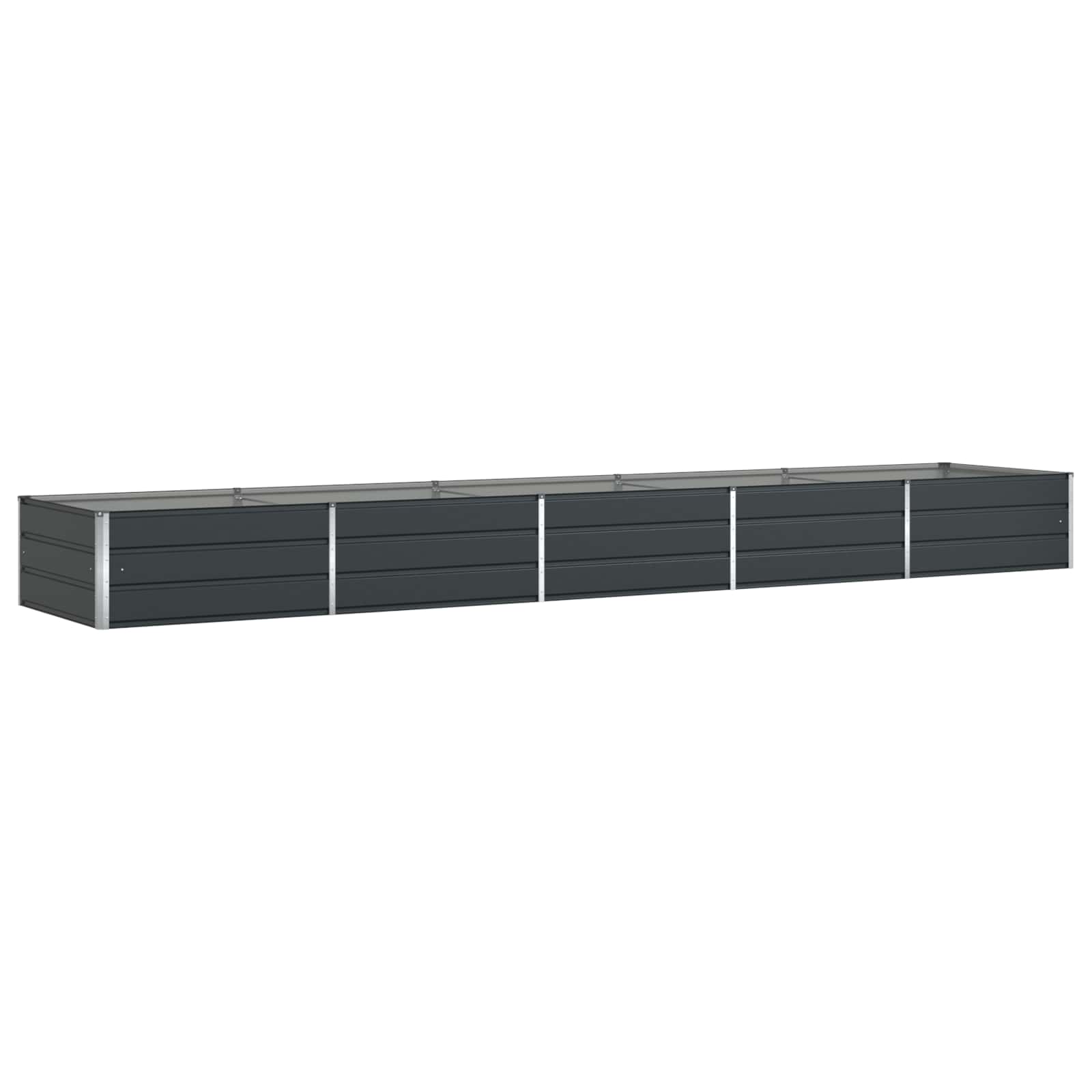 Planter Anthracite 480 X 100 X 45 Cm Galvanised Steel Vidaxl