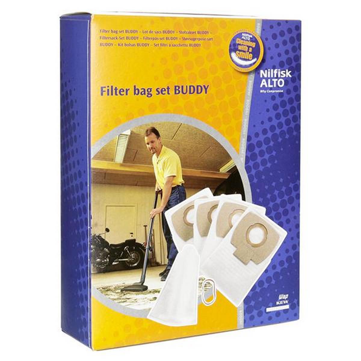 Nilfisk Ersatzteil - 4Er Pack Staubsaugerbeutel + 1 Wasserfilter Buddy