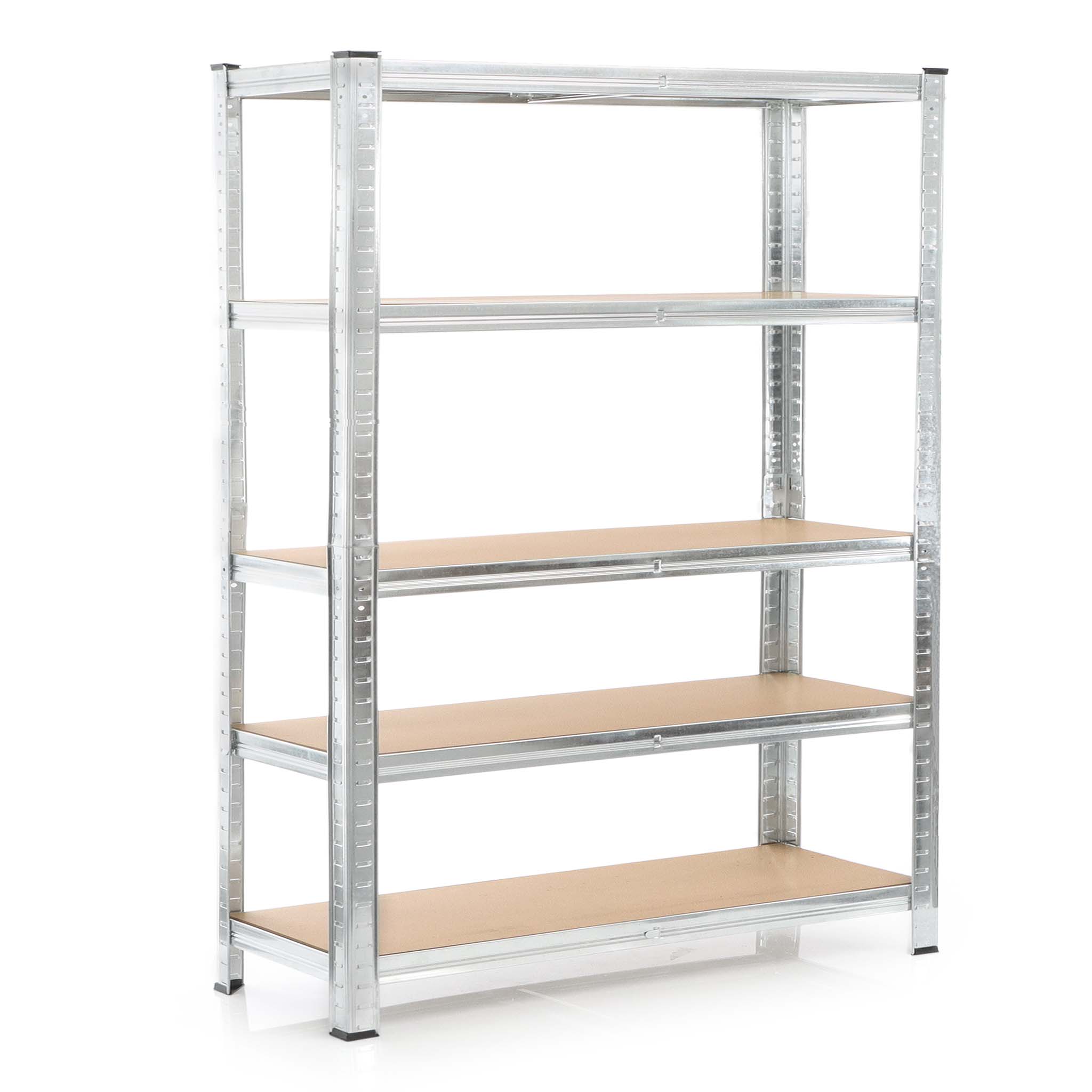 Scaffale Per Carichi Pesanti 120x40x180cm, Carico Totale 875kg, Scaffalatura Senza Bulloni In Acciaio Zincato, Con 5 Ripiani, Per Officina - Wiltec WILTEC