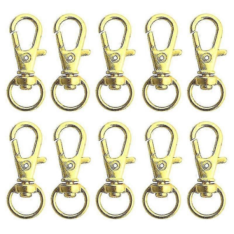 Mousqueton pivotant à cordon en alliage de zinc, 32 mm, anneau 8,5 mm, lot de 50