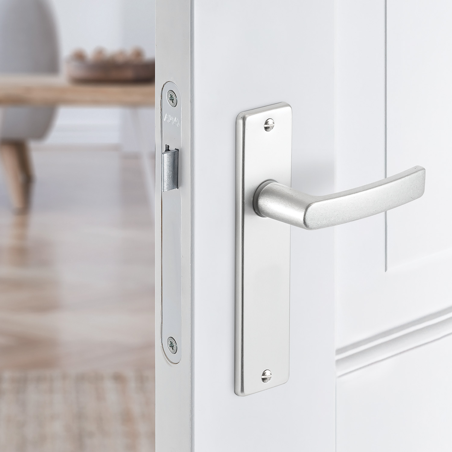 Axa Türbeschlagset Für Innentüren - Edge Basic Block - Türgriff Aus Aluminium - Türgriff Mit Schutzschild