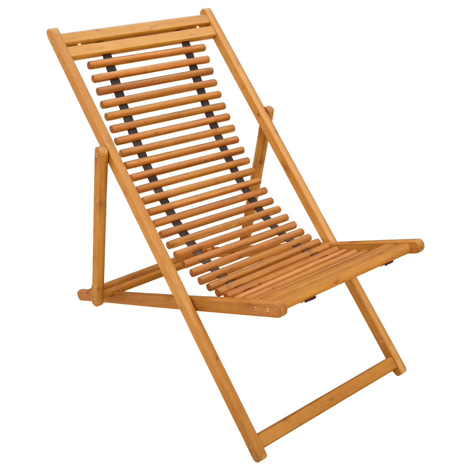 Chaise Longue 3 Position Bois D'Eucalyptus Massif Naturel Vidaxl