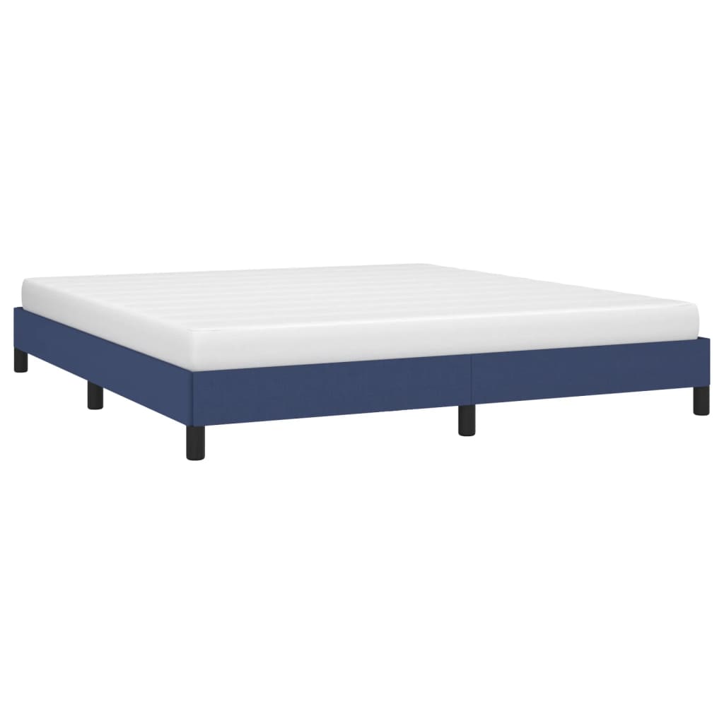 Cadre De Lit Bleu 160x200 Cm Tissu