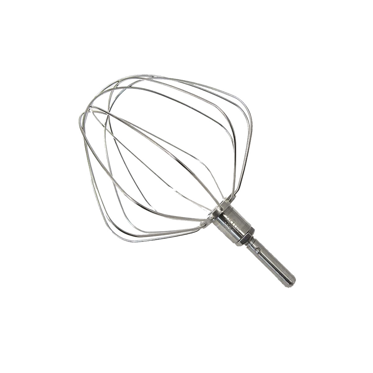 Kenwood Versilbert Ersatzteil - Schneebesen Mit 9 Drähten Aus Aluminium Mit Sprengring Und Kragen Für Küchenmaschinen Chef