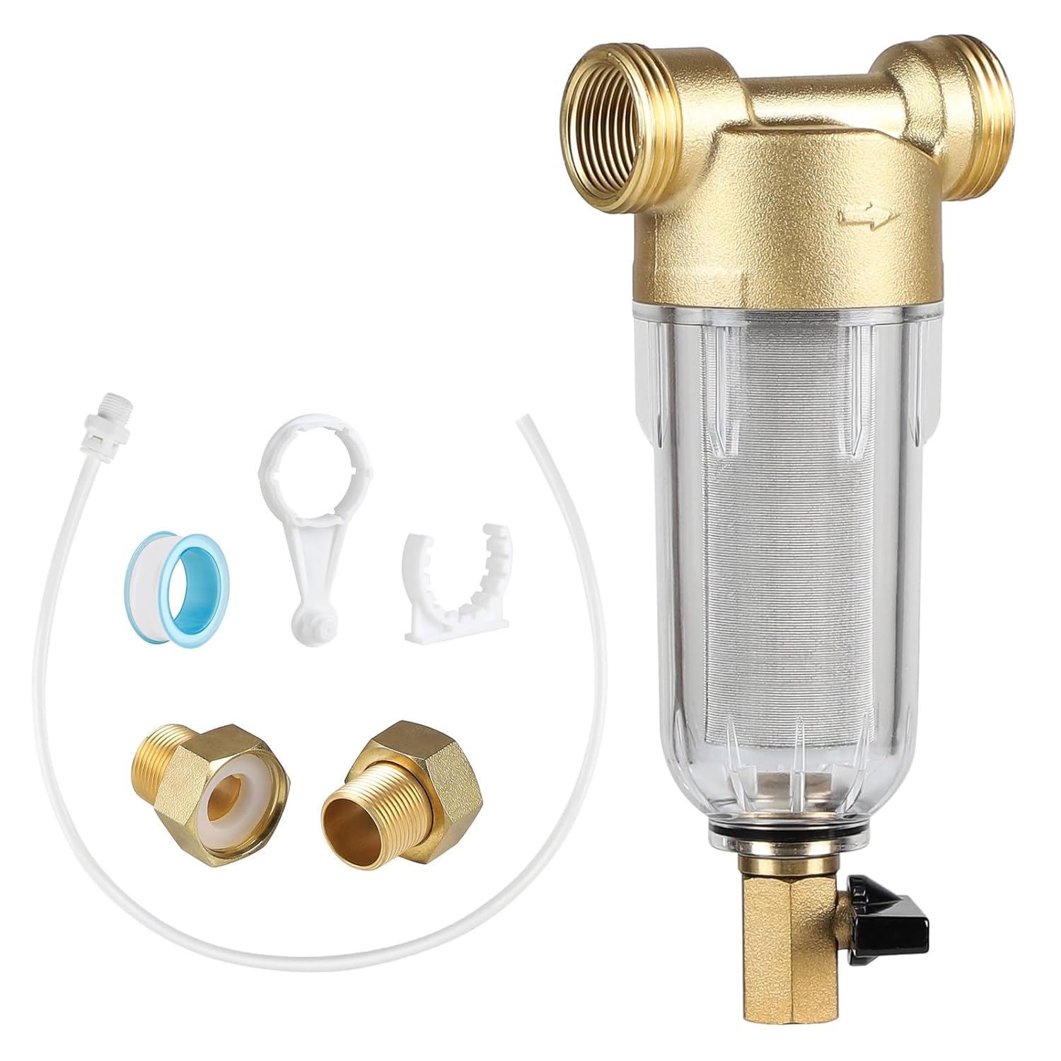 Macplast Sedimentfilter, Messing, Edelstahl 316l, Transparent, Für 3/4"-brunnenrohr