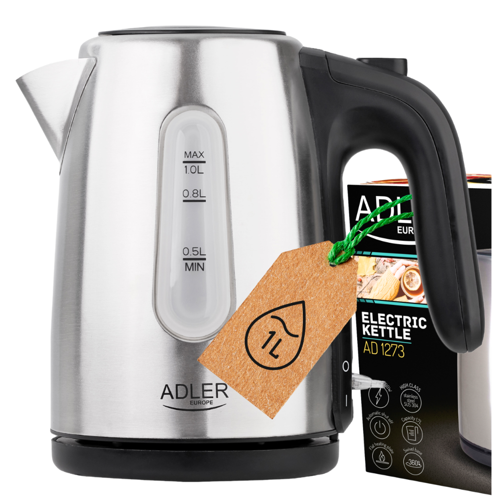 Adler AD 1273 Wasserkocher 1200 W 1 L Edelstahl - Bild 4