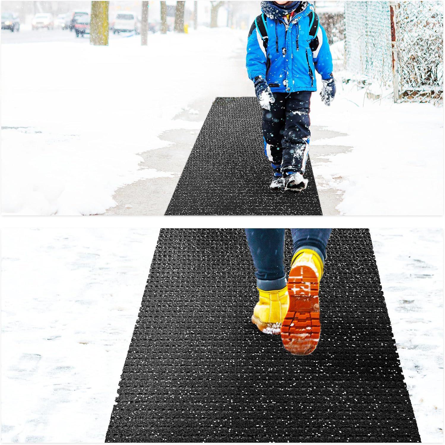Etm - Tapis De Sécurité Antidérapant Gris Anthracite 120 X 50 Cm