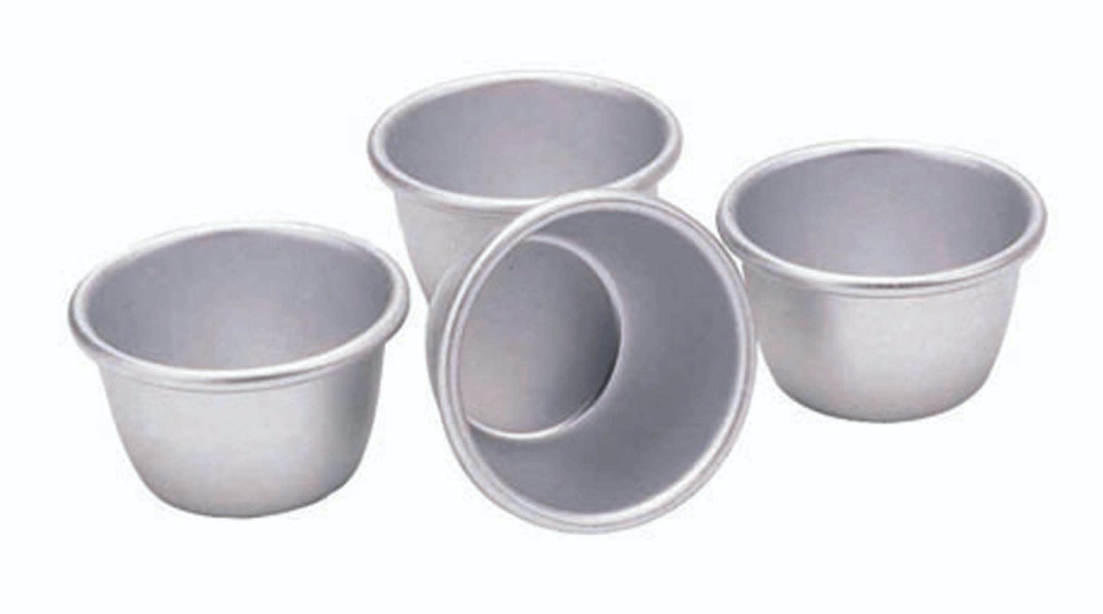 KitchenCraft Anodised Set of 4 7.5cm Mini Pudding Moulds