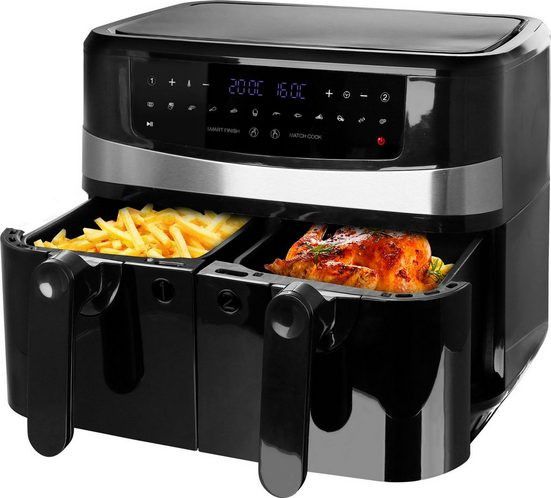 Emerio Schwarz Af-126672.4 Fritteuse Double 9 L Stand-Alone 2400 W Heißluftfritteuse - Bild 4