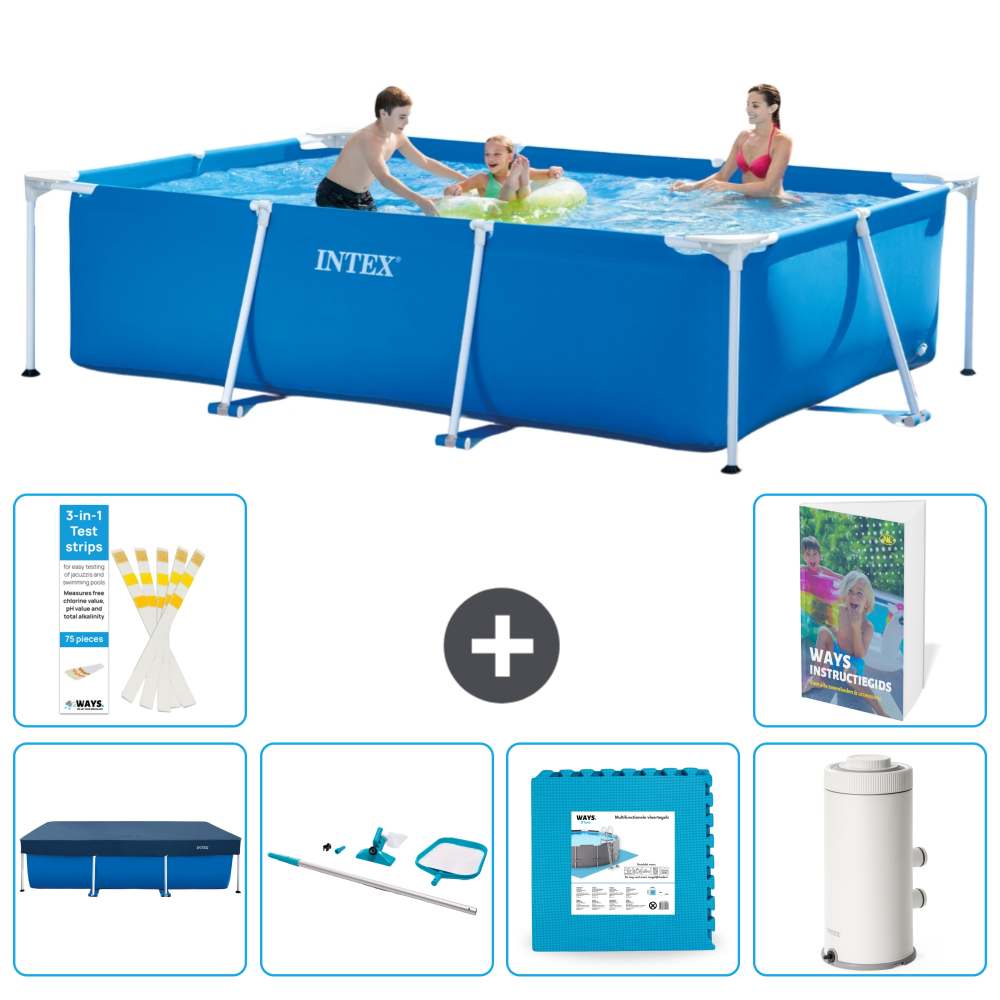 Intex Rechteckiger Frame Pool - 300x200x75 Cm - 7-teilig S17