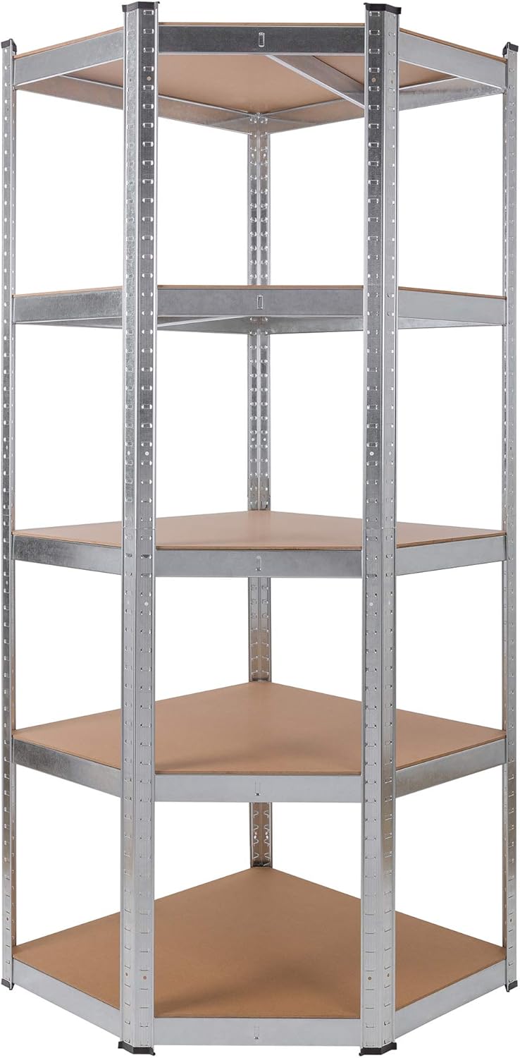 Arebos – Étagère D'Angle Charges Lourdes 180x70x70 Cm – Capacité 875 Kg