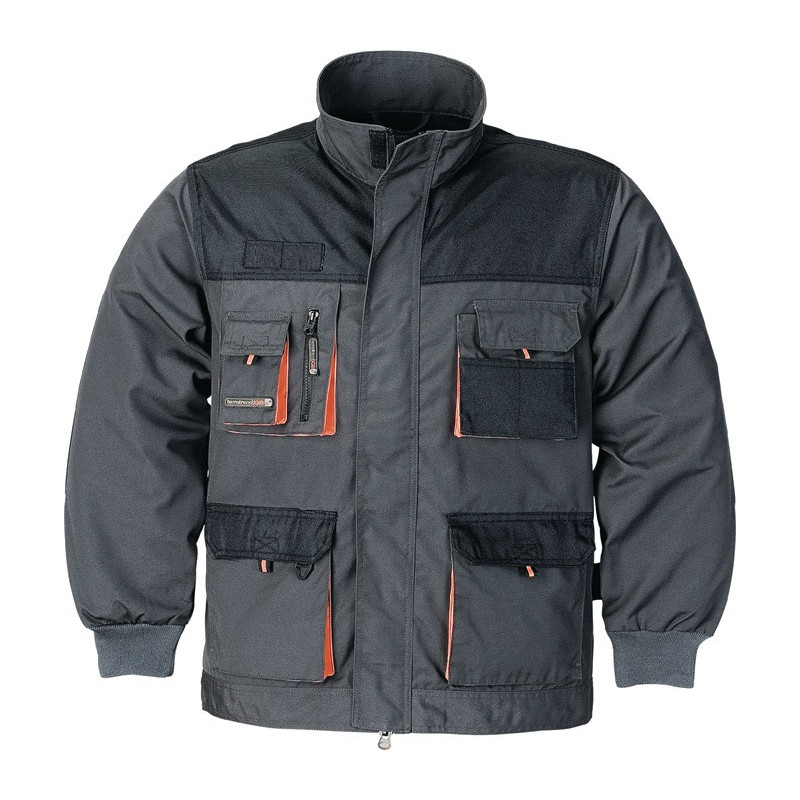 Giacca Da Uomo Taglia 60, Grigio Scuro nero arancione